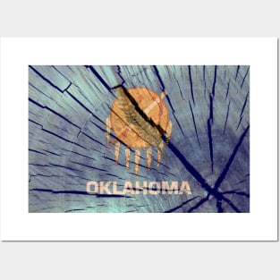 Oklahoma State Wood Flag Posters and Art